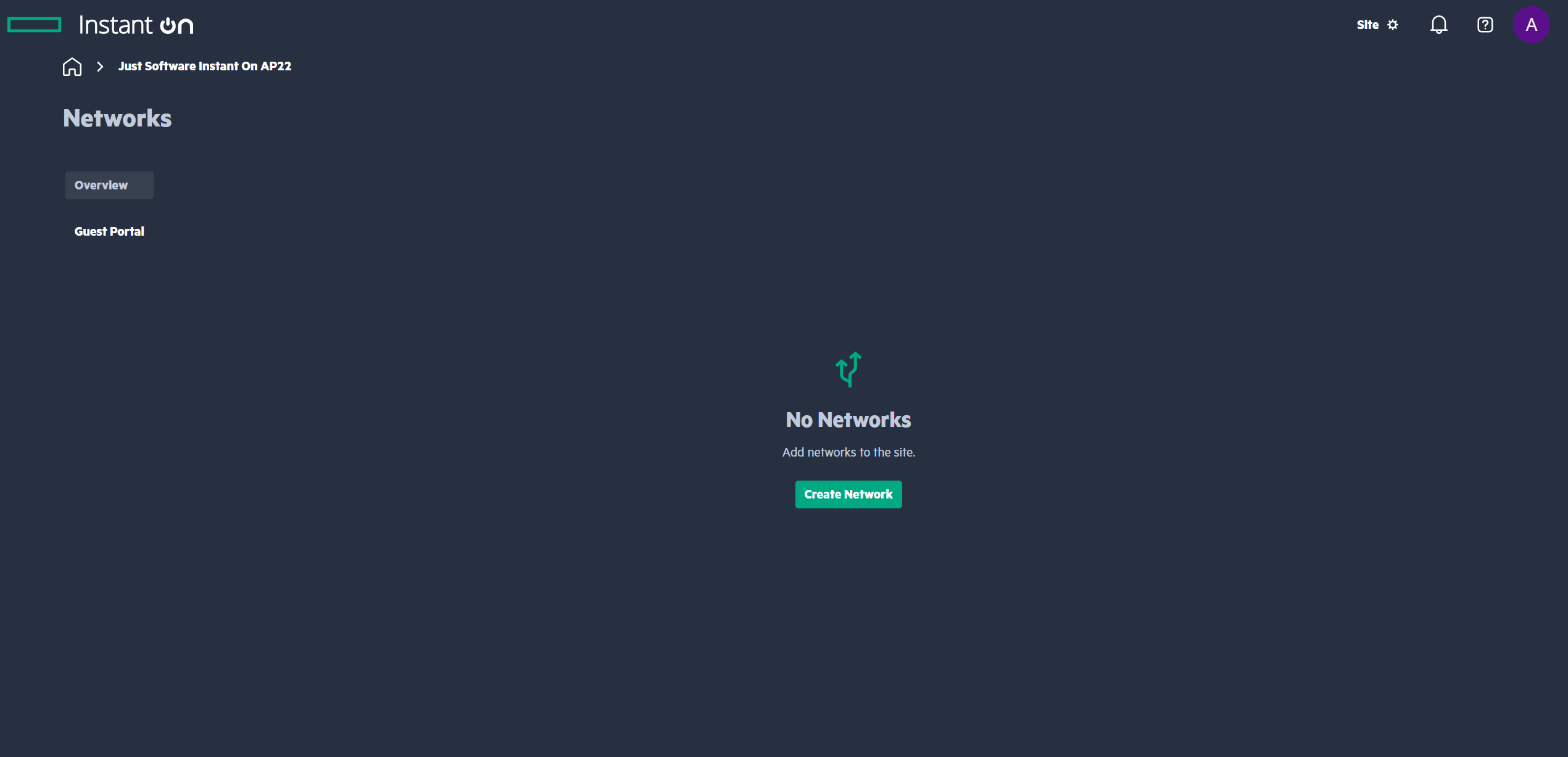 Create Network button