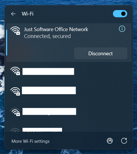 Connecting to the Wi-Fi network