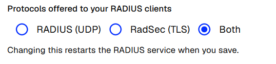 EasyRadius protocol setting