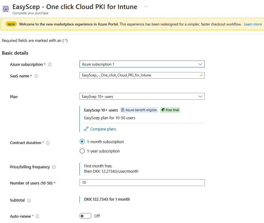 Azure Portal Signup